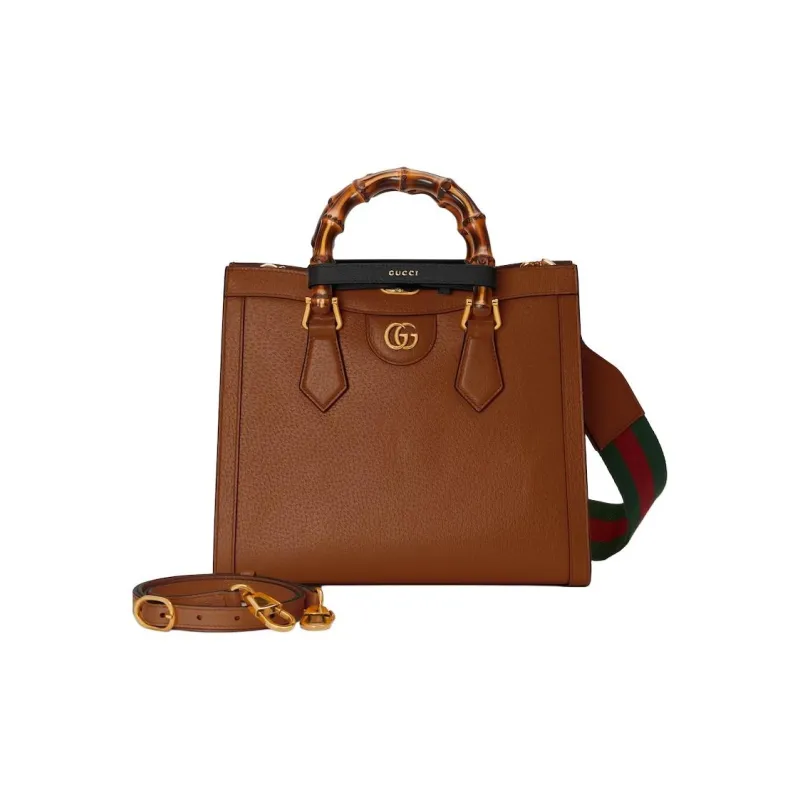 GUCCI Diana Copper Leather Shoulder Bag Crossbody Bag Handbag Small Size Women's Brown-2