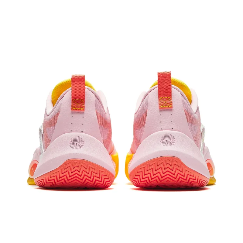 Anta Instantaneous 1 TD Honey Peach Cushioning, Wear Resistant Low Top Basketball Shoes Men's Pink-4