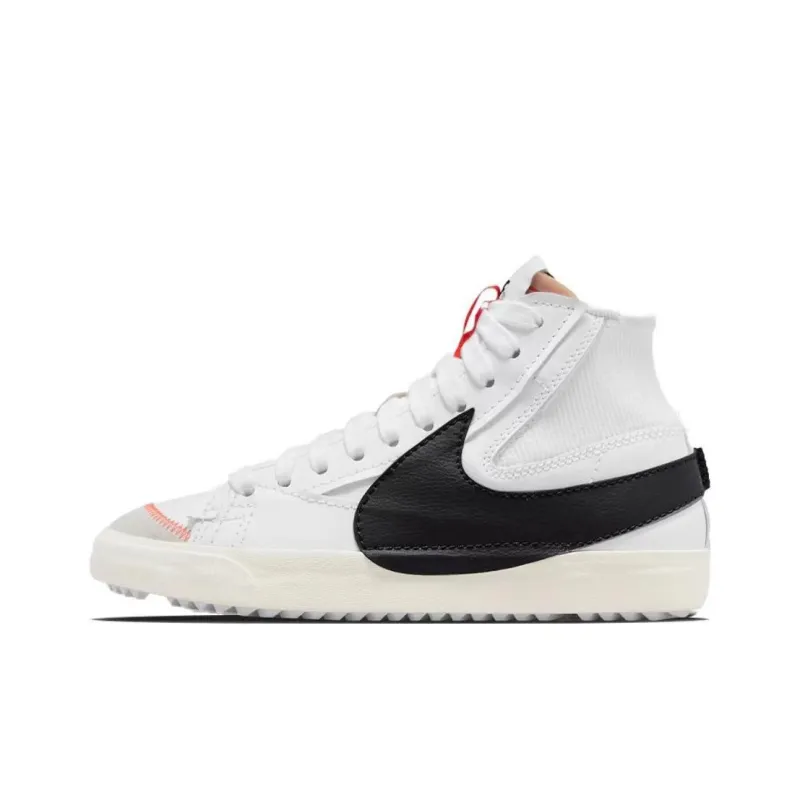 Nike Blazer '77 Jumbo Anti Slip Wear Resistant Mid Top Skateboard Shoes Unisex Black White Purple-4