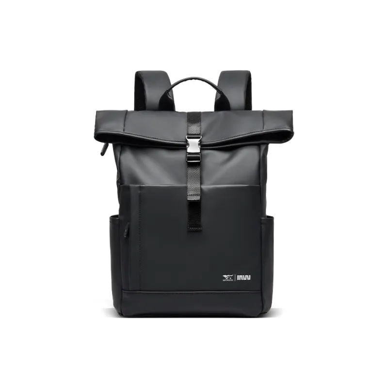 SEPTWOLVES PU Men's QPL Leather Large Capacity Backpack For Business Commute Unisex Black-0