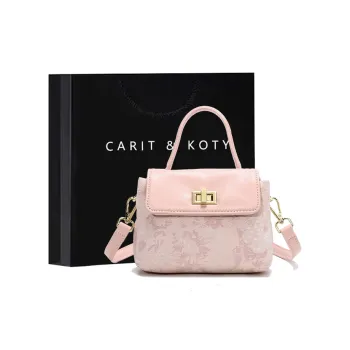 Carit&Koty Polyurethane Synthetic Leather One Shoulder Handbags Women's Pink