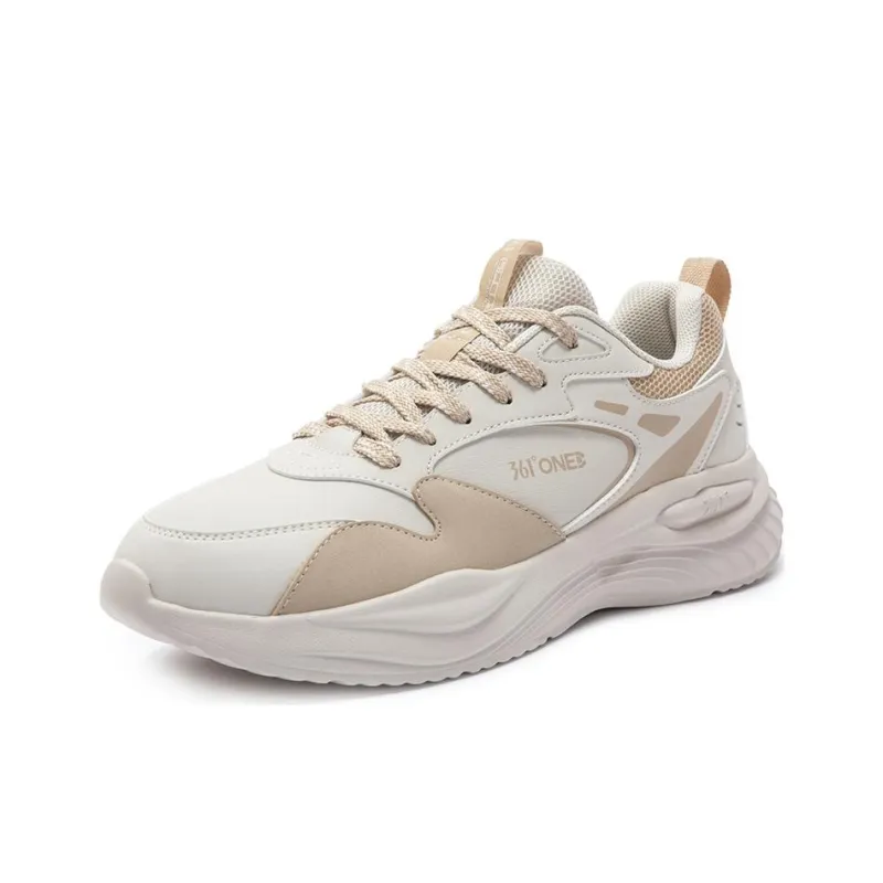 361° Wear resistant Non slip And Breathable Low Top Casual Shoes Men White Brown-1