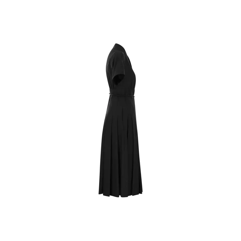 MaxMara Studio Short Sleeved Dresses Women's Black-2