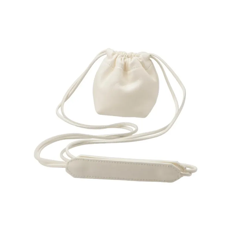 JIL SANDER Lambskin Shoulder Bag, Crossbody Bag Mini Women's Ecru-4
