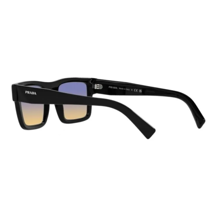PRADA TR/Memory Plastic Rectangular Sunglasses Men's Black-7