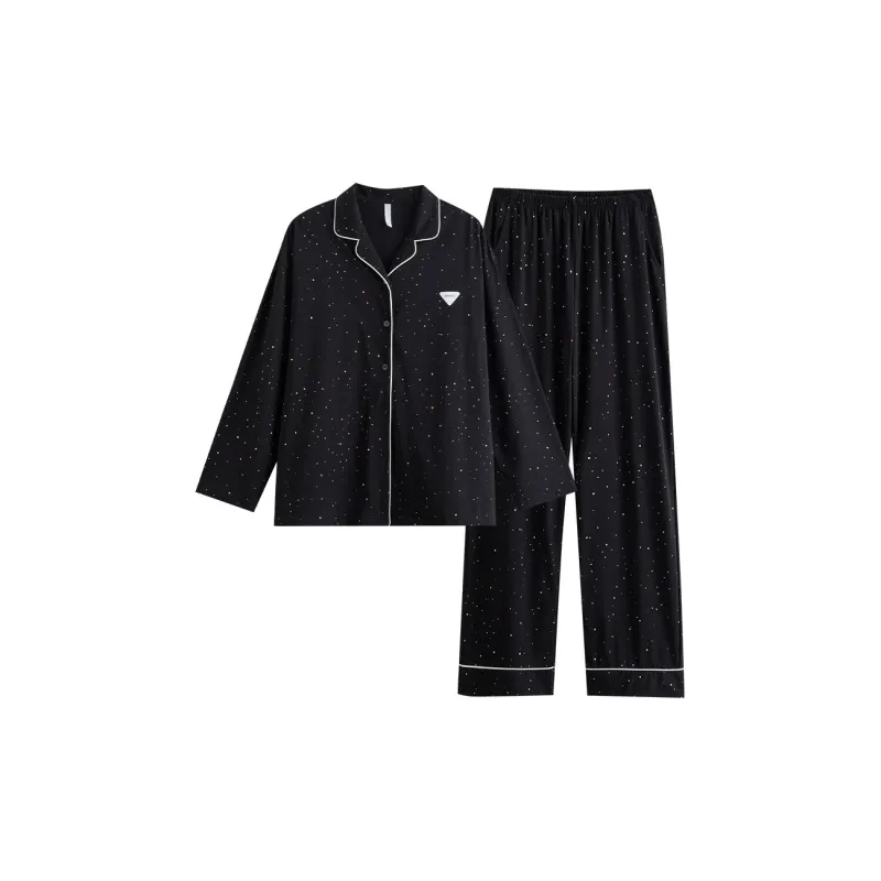 Same Language Pajama Set Women's Starry Black-0