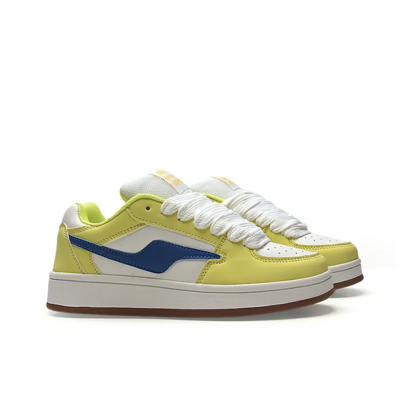 STUR YSN Wear resistant And Lightweight Low Top Skateboard Shoes Unisex Lemon-3
