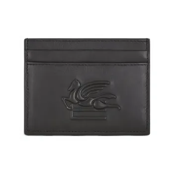 ETRO Pegaso Calfskin Card Holder Card Holder Men's Black