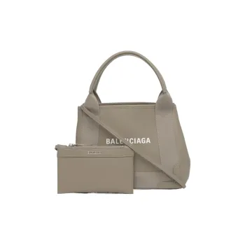 Balenciaga Leather With Fabric Shoulder Bag, Crossbody Bag, Handbag Women's Gray