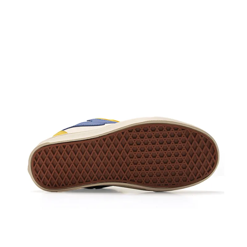 STUR YSN Wear resistant And Lightweight Low Top Skateboard Shoes Unisex White Blue Yellow-5