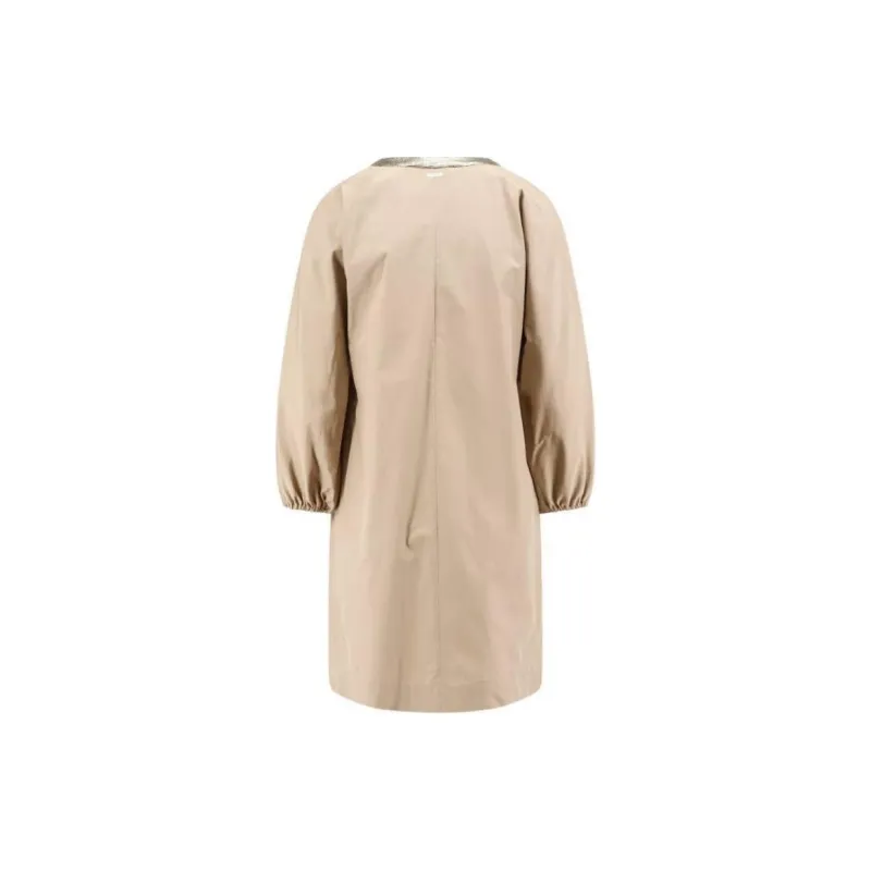'S MAX MARA Long Sleeved Dress Women's Brown-1
