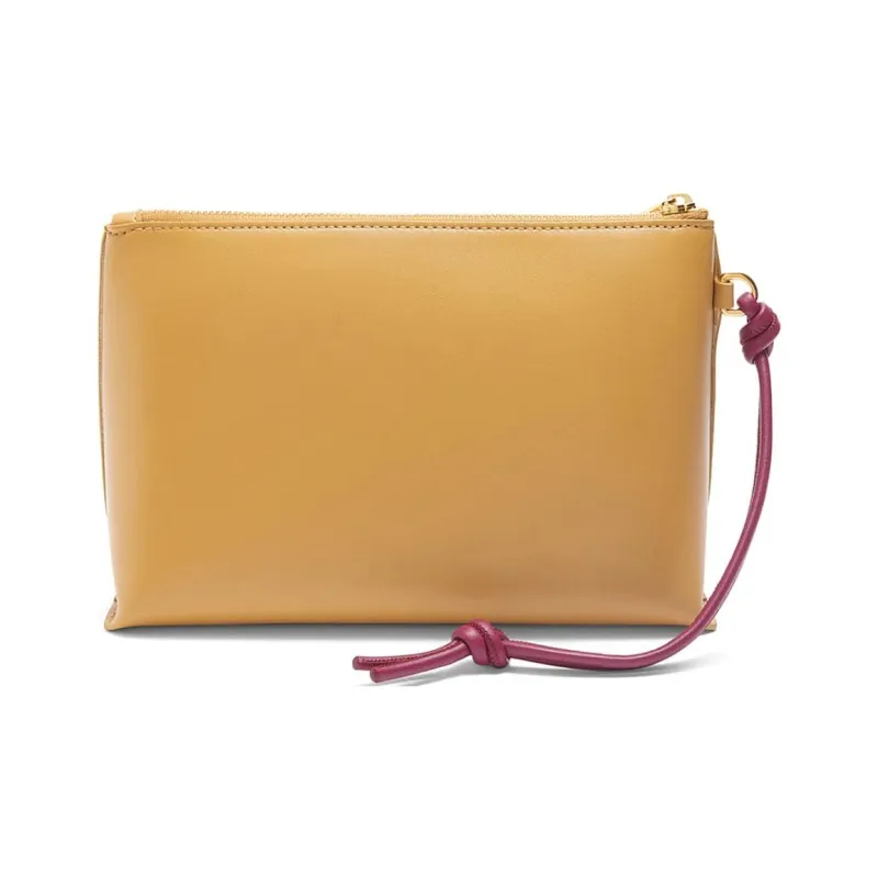 LOEWE Cow Leather Clutch Women's 1Desert Yellow & Deep Red-2