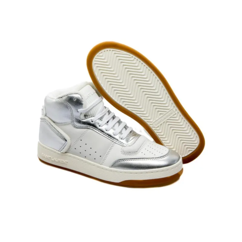 SAINT LAURENT Logo Detailed Lace Up Sneakers-4