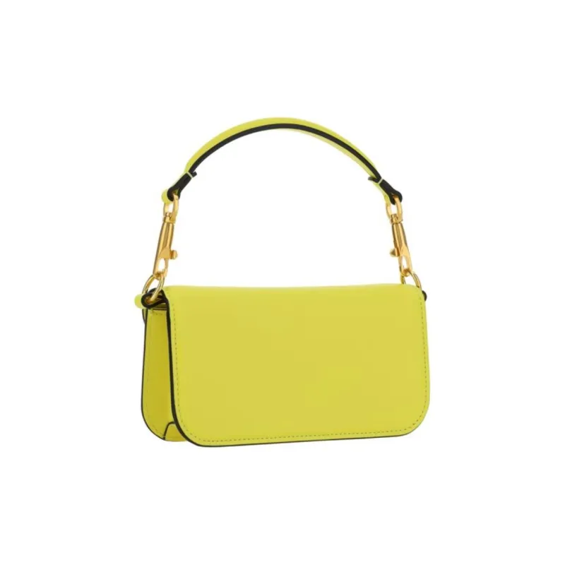Valentino Locò Calfskin Shoulder Bag Crossbody Bag Handbag Mini Women's Yellow-5