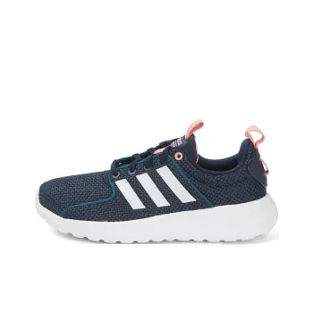 Adidas Lite Racer Anti Slip Wear Resistant Low Top Casual Shoes Women's Blue Pink