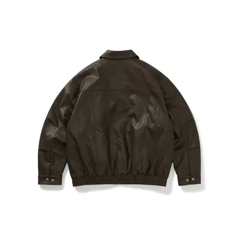 714STREET Leather Jacket Thickened Puffer Jacket Unisex-22
