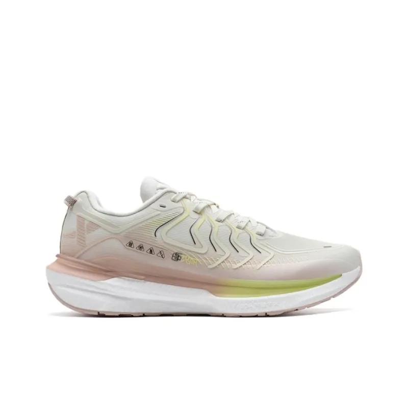 XTEP Slip-Resistant Breathable Rebound Low-Top Casual Running Shoes Women's White Pink-1
