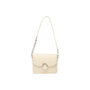 DAPHNE PU Small Square Bag Shoulder Bag Medium Size Women's Ecru/Blue