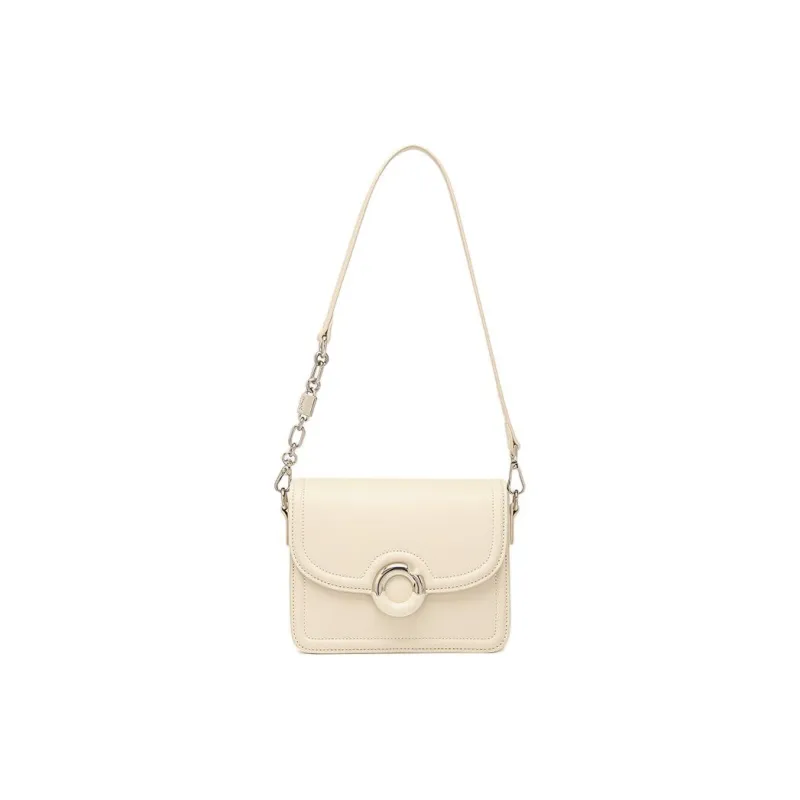 DAPHNE PU Small Square Bag Shoulder Bag Medium Size Women's Ecru/Blue-0