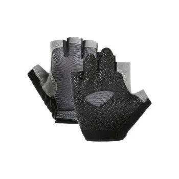 UMA Riding Equipment Cycling Glove Outdoor Fitness Unisex Polyester Gray Black