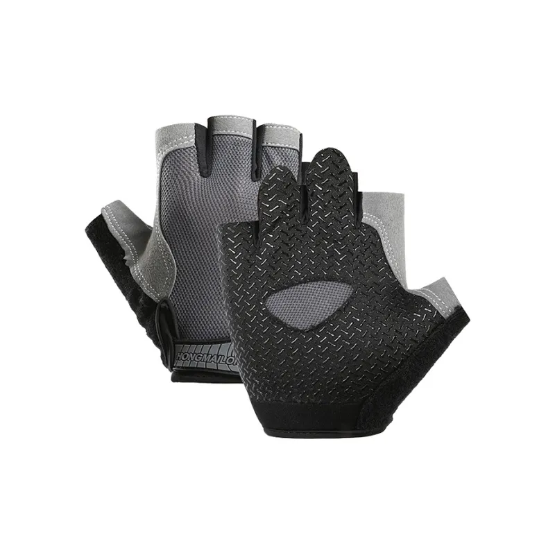 UMA Riding Equipment Cycling Glove Outdoor Fitness Unisex Polyester Gray Black-0
