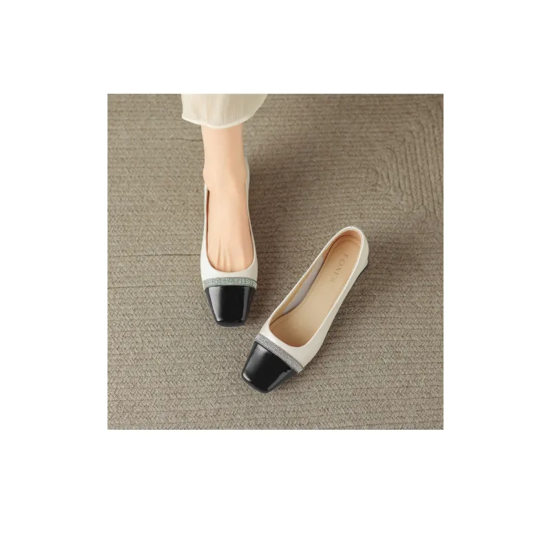 FOXER Fashion Apparel Low Vamp Small Leather Shoes Women's Casual Shoes Women's-9