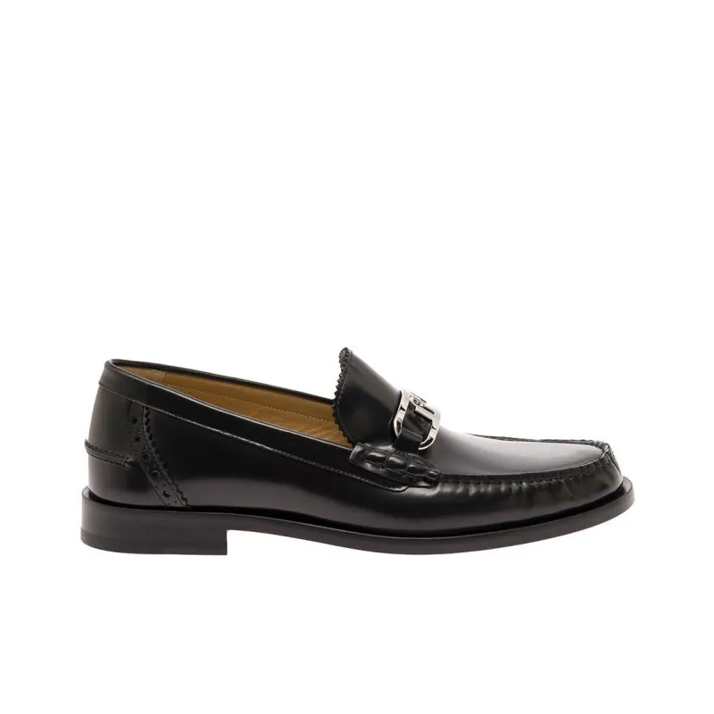 FENDI O'Lock Logo-Plaque Loafers-1