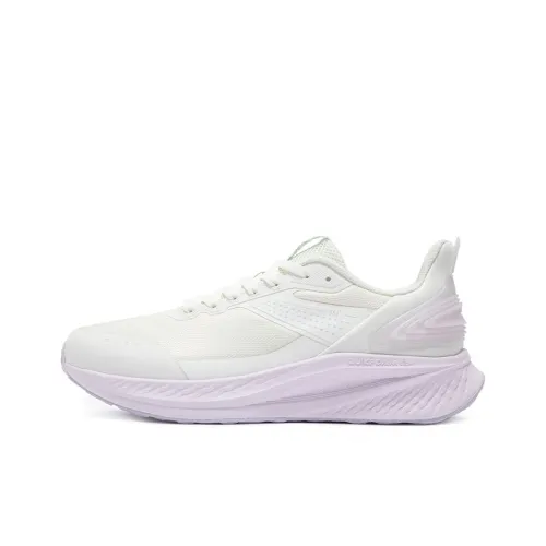 361° Wear Resistant Slip Resistant Low Top Casual Running Shoes Women's White Purple