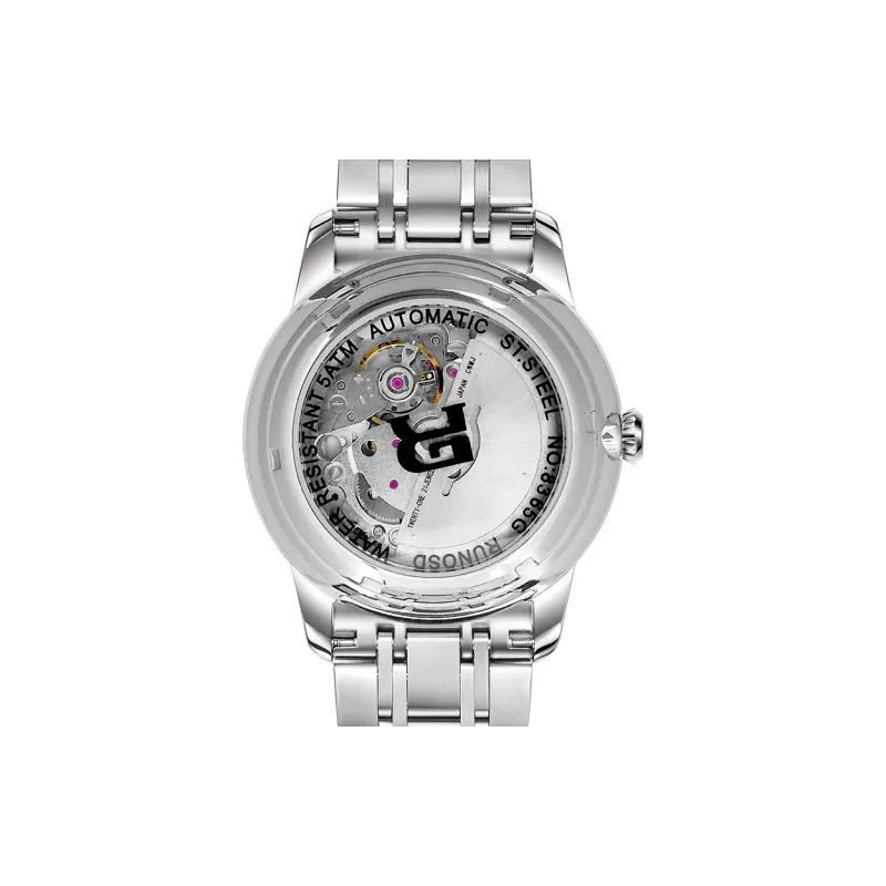 RUNOSD Mechanical Movement Stainless Steel Watchband Watch Women's Watch White Dial-1