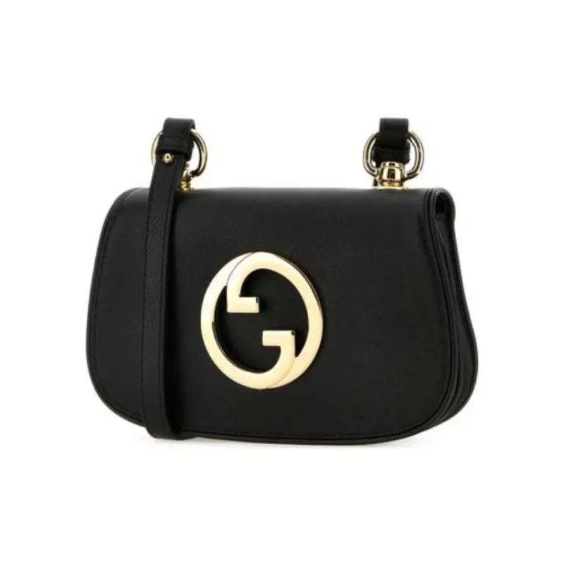 GUCCI Blondie Leather Shoulder Bag Crossbody Bag Mini Women's Black-3
