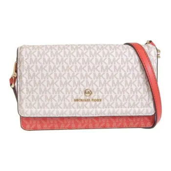 MICHAEL KORS Jet Set Charm Series Coated Canvas Shoulder Bag Crossbody Bag Women's Pink Multicolor Vanilla