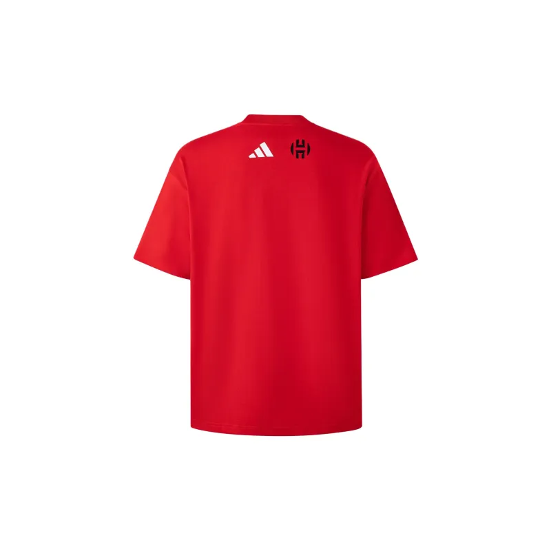 Adidas Harden BB HARDEN TEE T Shirt Men's Light Scarlet-1