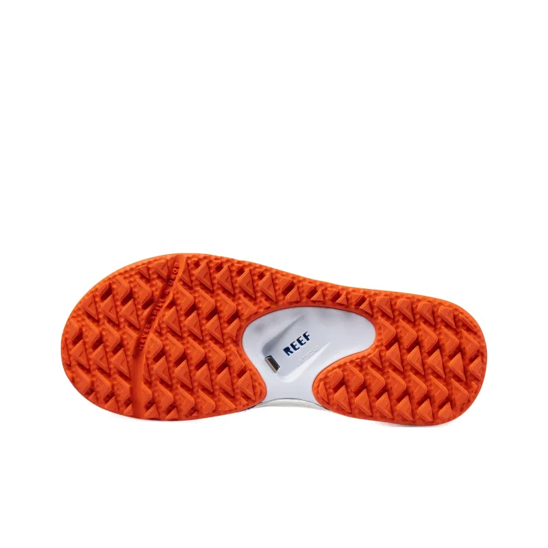 REEF Slip Resistant Abrasion Resistant Flip Flops Men's Orange White Blue-4