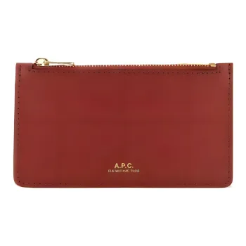 A.P.C Leather Coin Purse Women's Red