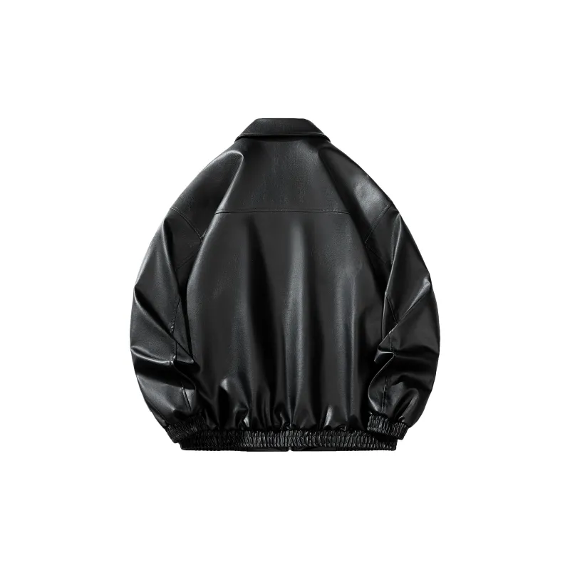 H.V.G.A Leather Jacket Unisex Black-2