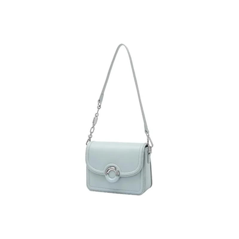 DAPHNE PU Small Square Bag Shoulder Bag Medium Size Women's Ecru/Blue-6