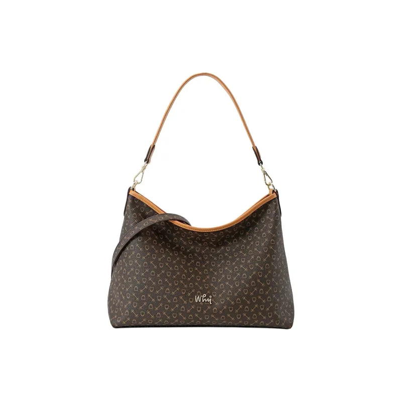 Why Artificial Leather Handbag, Shoulder Bag Tubas Women's Milk Tea/Coffee/Dark Coffee-11