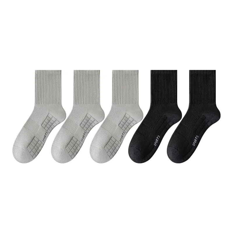 XXLLG Mid Calf Socks Men's 5 Pack-6