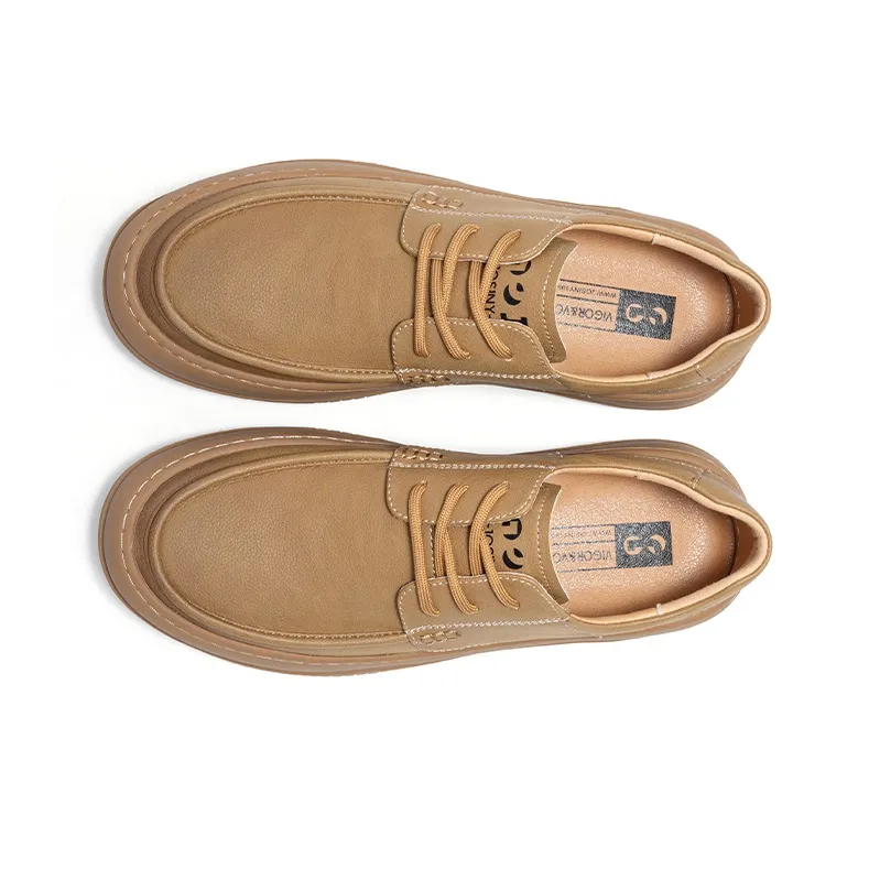 JOSINY Vintage Casual Shoes Low Top Men Khaki-3