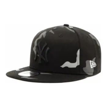 New Era Cotton Baseball Caps Unisex Black Camouflage
