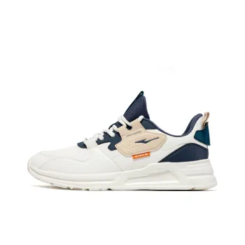 Erke Cushioning Lightweight Slip Resistant Low Top Casual Shoes Men White Blue