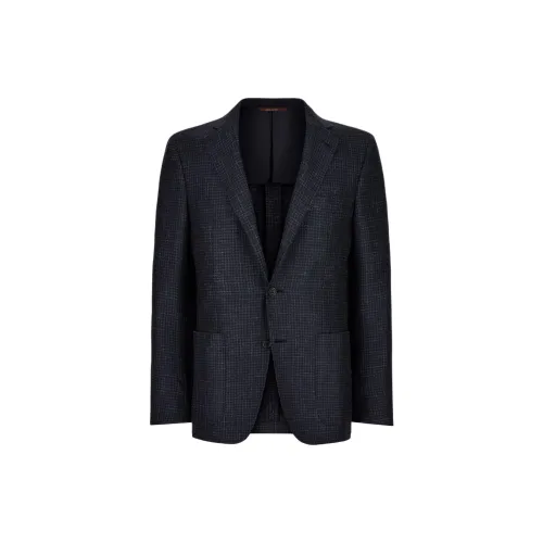 Canali Business Suits Men Blue