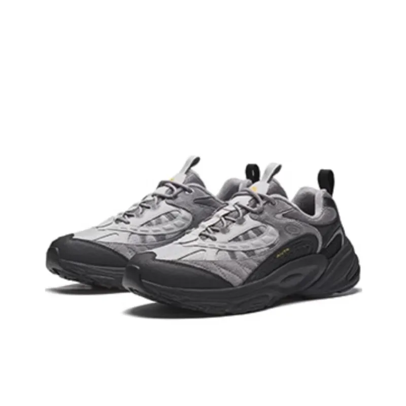 Anta Anti Slip Wear Resistant Low Top Trekking Shoes Men's Gray Black-1
