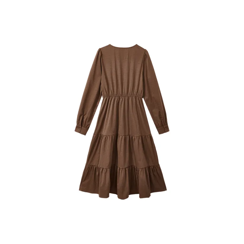 Yu Qianwen Skirt Set Women's Coffee-1