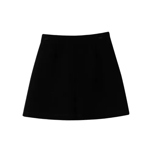 Miss Chipmunk Casual Short Skirts Women's Velour Black