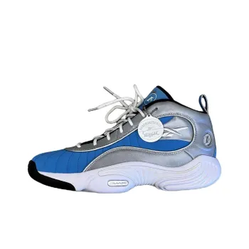 Angel Reese x Reebok Answer Anti Slip Wear Resistant Mid Top Vintage Basketball Shoes Unisex Blue