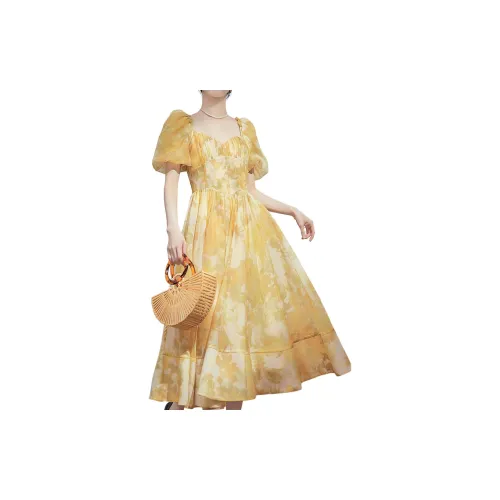 DESIGNER UNCLE Short-Sleeved Dresses Women's Yellow