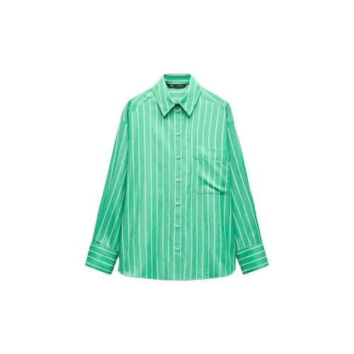 ZARA Shirts Women's Green