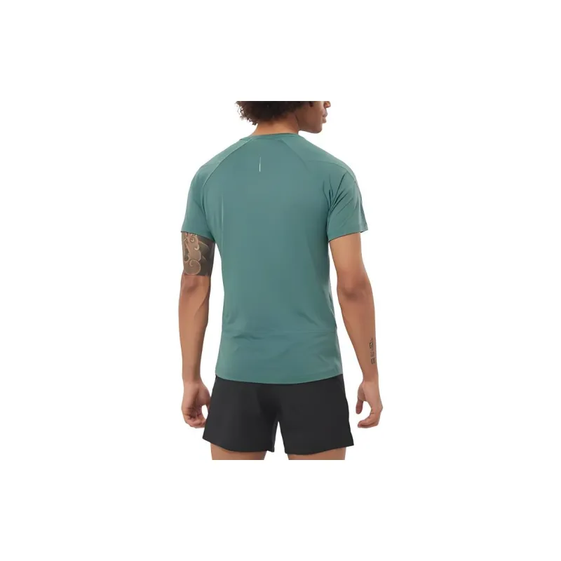 SALOMON CROSS RUN T-Shirt Men's Ocean Green-3