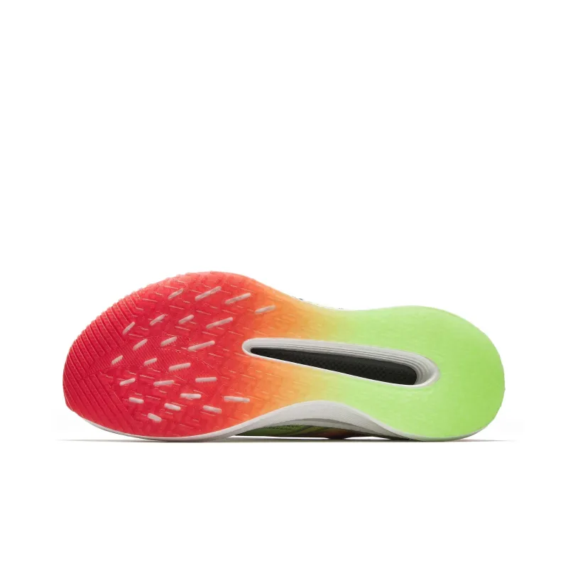 Anta Cushioned Wear Resistant Breathable Low Top Full Length Carbon Plate Running Shoes Men's Pink Green White-5